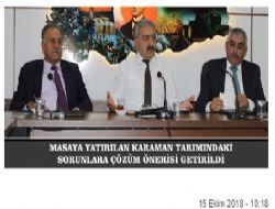 MASAYA YATIRILAN KARAMAN TARIMINDAKİ SORUNLARA ÇÖZÜM ÖNERİSİ.